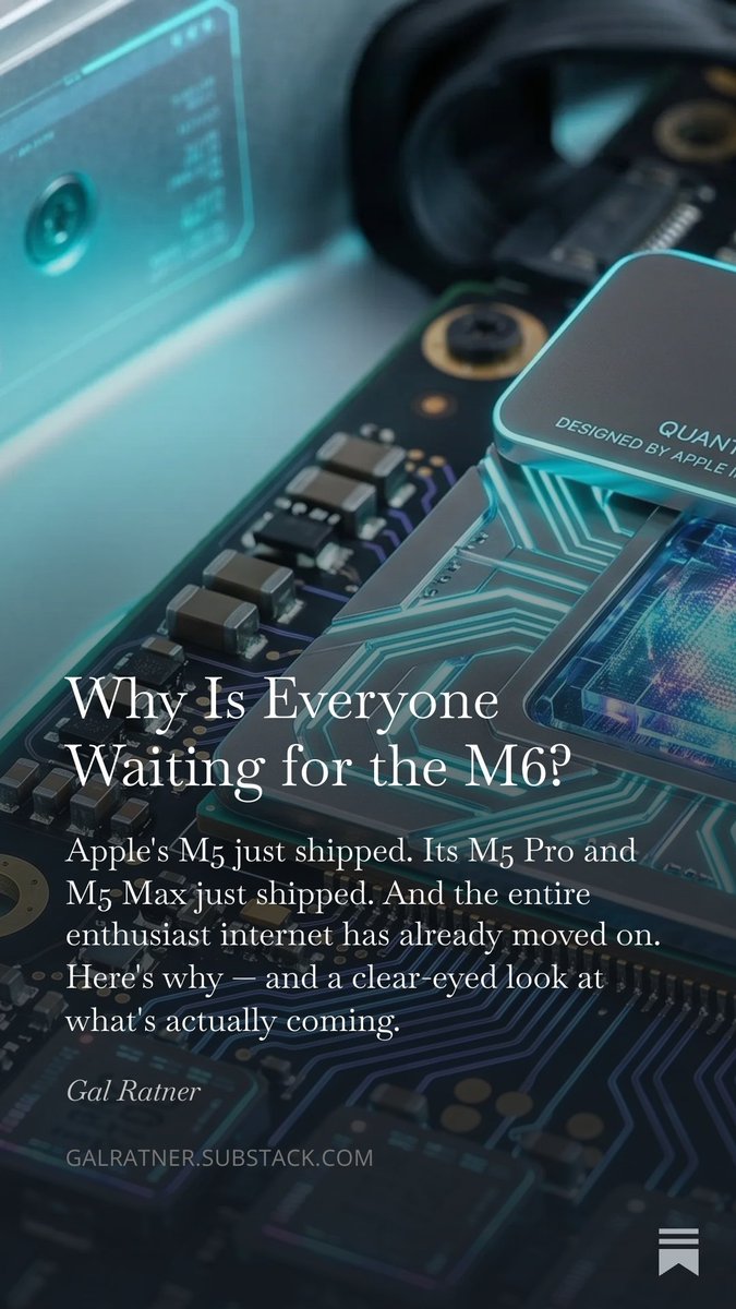 galratner's tweet photo. Should you skip the M5 Mac?

https://t.co/ssebEY9AQp

#mac #m6 #m5 #macbook #macbookpro https://t.co/LtyHbROhzg