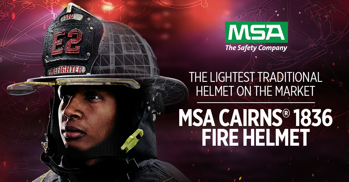 RMPfire's tweet photo. The MSA Cairns® 1836 Fire Helmet is 8% lighter compared to the MSA Cairns® 1010/1044 FireHelmets – because you have enough riding on you. Minimized weight equals maximized comfort. 
Learn more:

https://t.co/KeK2YItaAW https://t.co/00FguImg0i