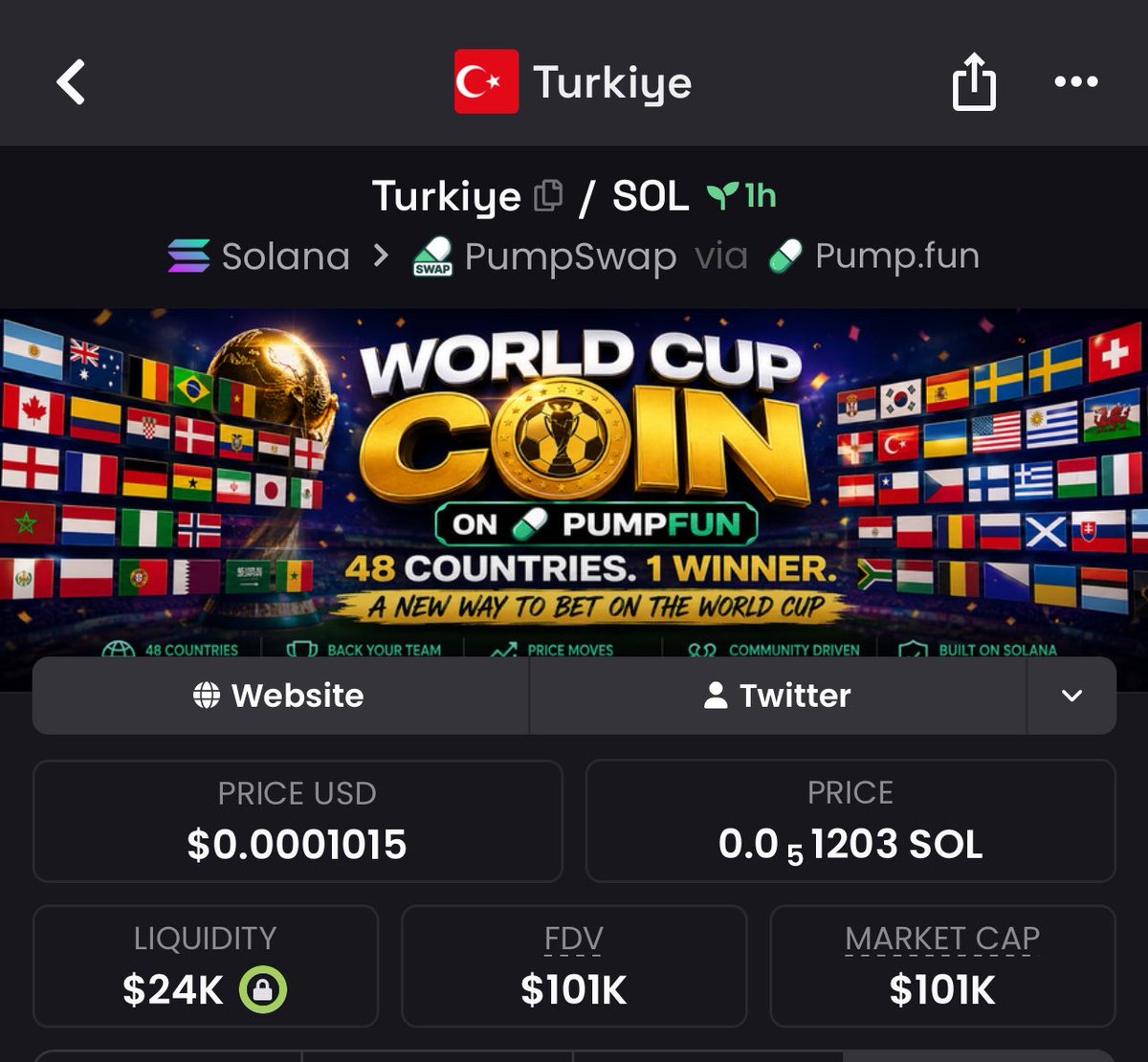 p2pnolan's tweet photo. $Turkiye

Birkaç saatte 4x e yaklaştık 
@WorldCupCoinsPF Sıralamada şuan #Türkiye 4. Oldu

Bu gece fransayı geçip zirveye yerleşiriz

CA: 
AJCAd7ixokqPegWtEa133BUyJydERvEWs8bDJFPWpump https://t.co/qhSzkiCWef