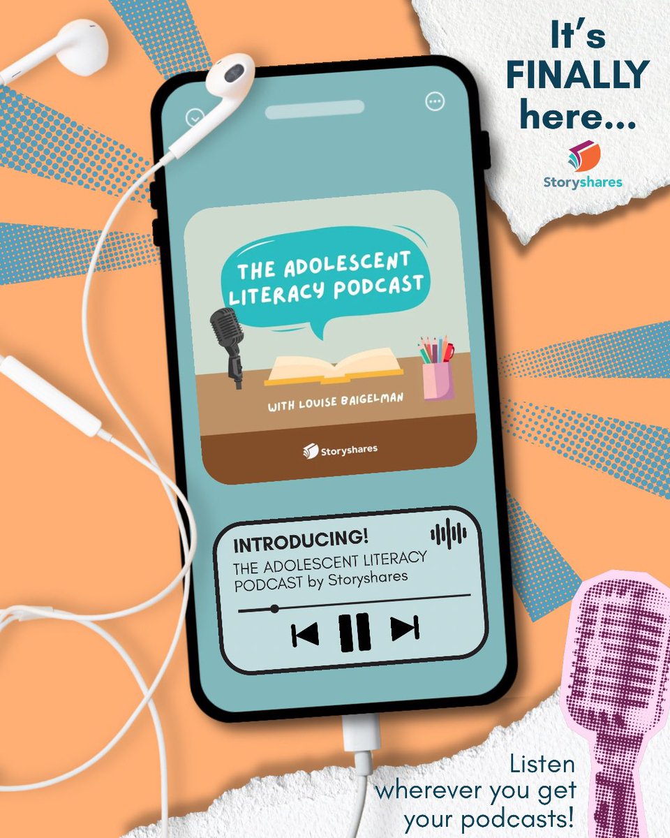 StoryShares's tweet photo. The Adolescent Literacy Podcast with Louise Baigelman is here!

Real conversations with educators, researchers, and literacy leaders shaping the future of adolescent literacy. 📚

Listen wherever you get your podcasts!!

#AdolescentLiteracy #ScienceOfReading #Podcastlaunch https://t.co/ZVSZzNvfM8