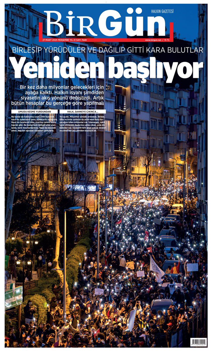 solpartibilgi's tweet photo. BirGün’ün tüm yürekli emekçileri, tehditlere boyun eğmeden sadece halkın çıkarı için yazıyor. Arkasında sermaye olmayan BirGün, sadece halkın desteğiyle yaşar. Gerçeğin sesini çoğaltmak için:

#BirGünVarsaHaberinVar
https://t.co/FFTlR0kdGD https://t.co/HIsk4ReBxV