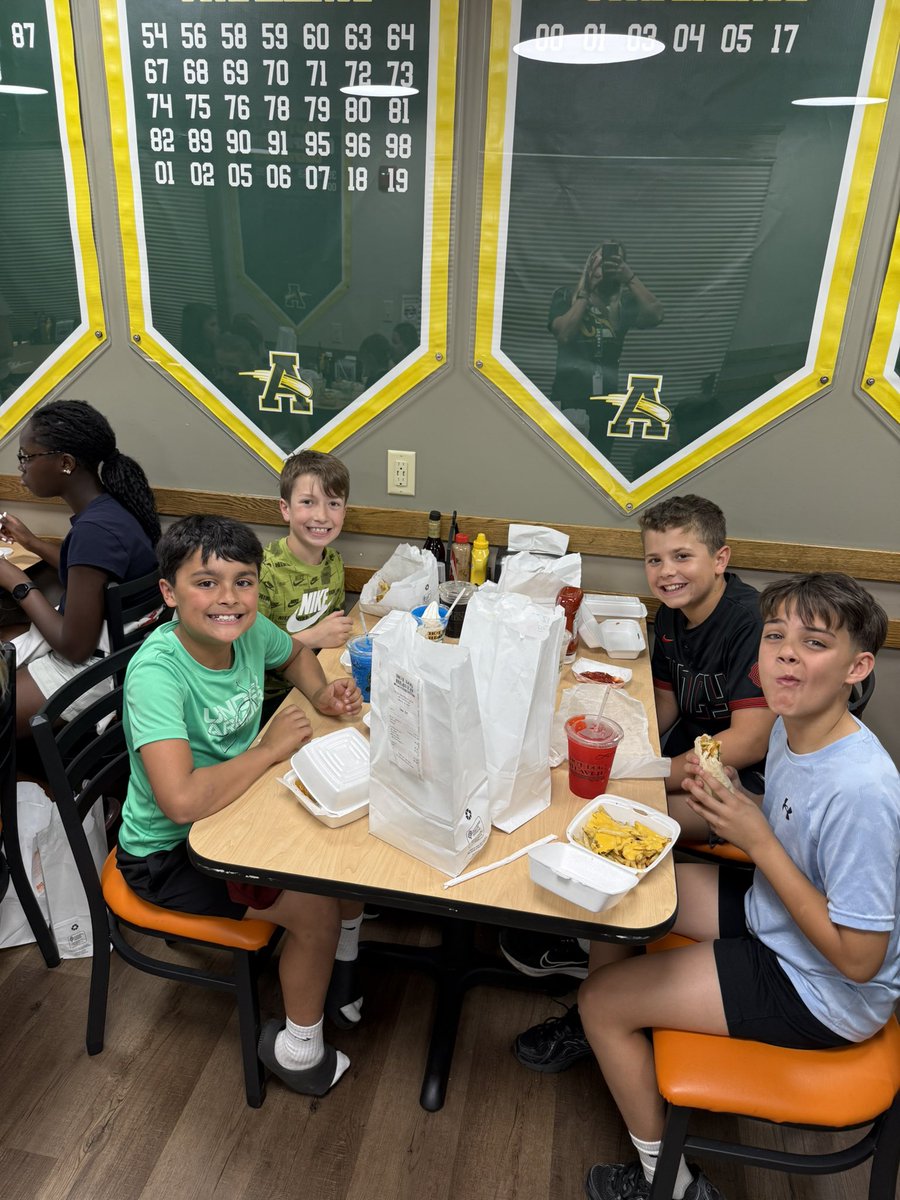 MrsEhrhardt_'s tweet photo. A fun lunch spent at Hot Dog Heaven today! These students saved up their money from our team economy system to purchase this reward for the 4th quarter! 🍦🍟🍔🌭 https://t.co/lZdkU8kmmc