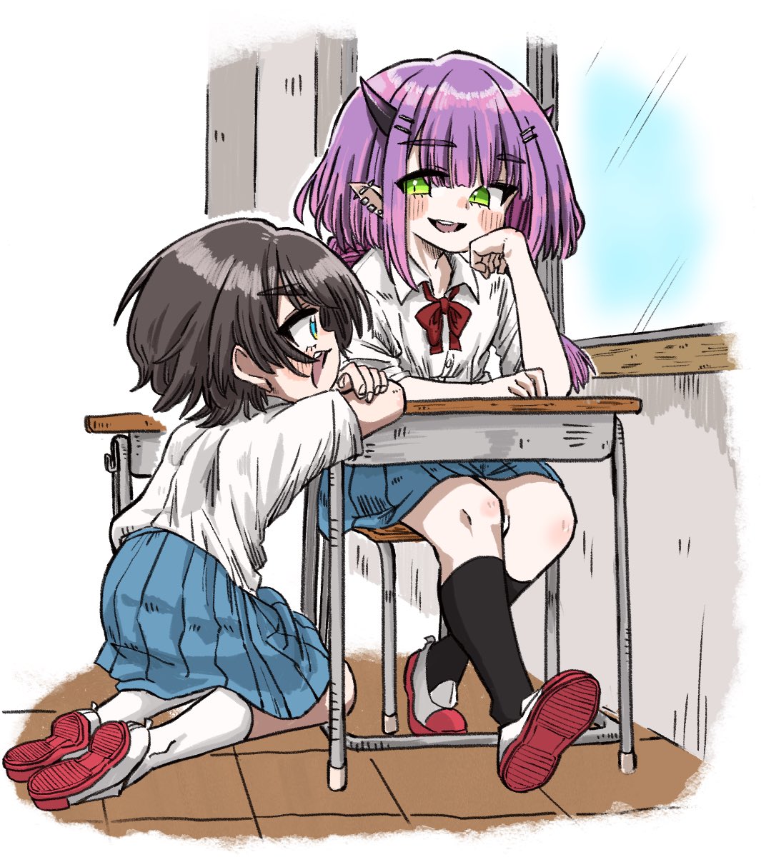 testa393's tweet photo. 教室のスバトワ
 #プロテインザスバル
 #TOWART https://t.co/YszBrlcb7Y