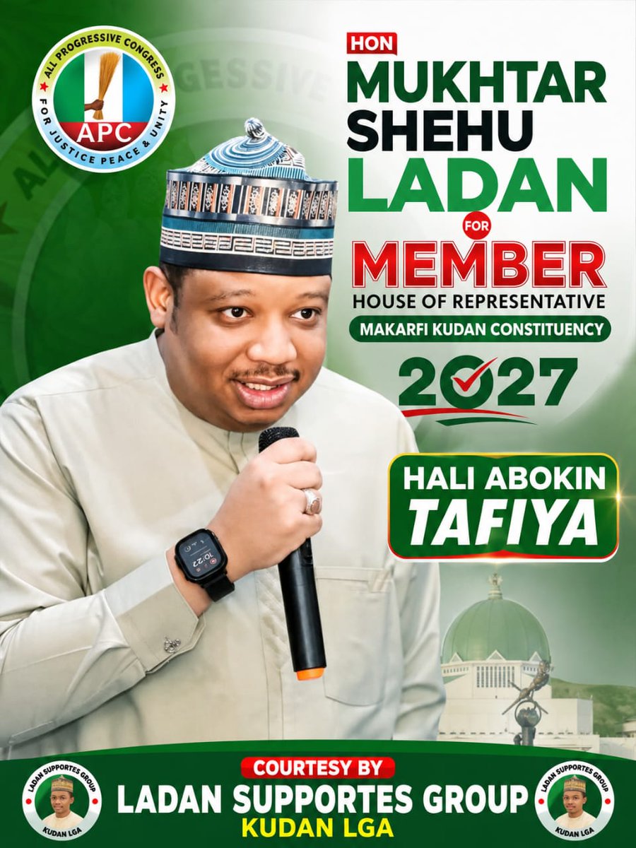 MDM_Hunkuyi's tweet photo. Alhamdulillah. Congratulations once again to my mentor also Father Rt Hon. Mukhtar shehu Ladan ✌️ 
Thank you Sen Uba Sani @ubasanius https://t.co/qw5MDRa2g5