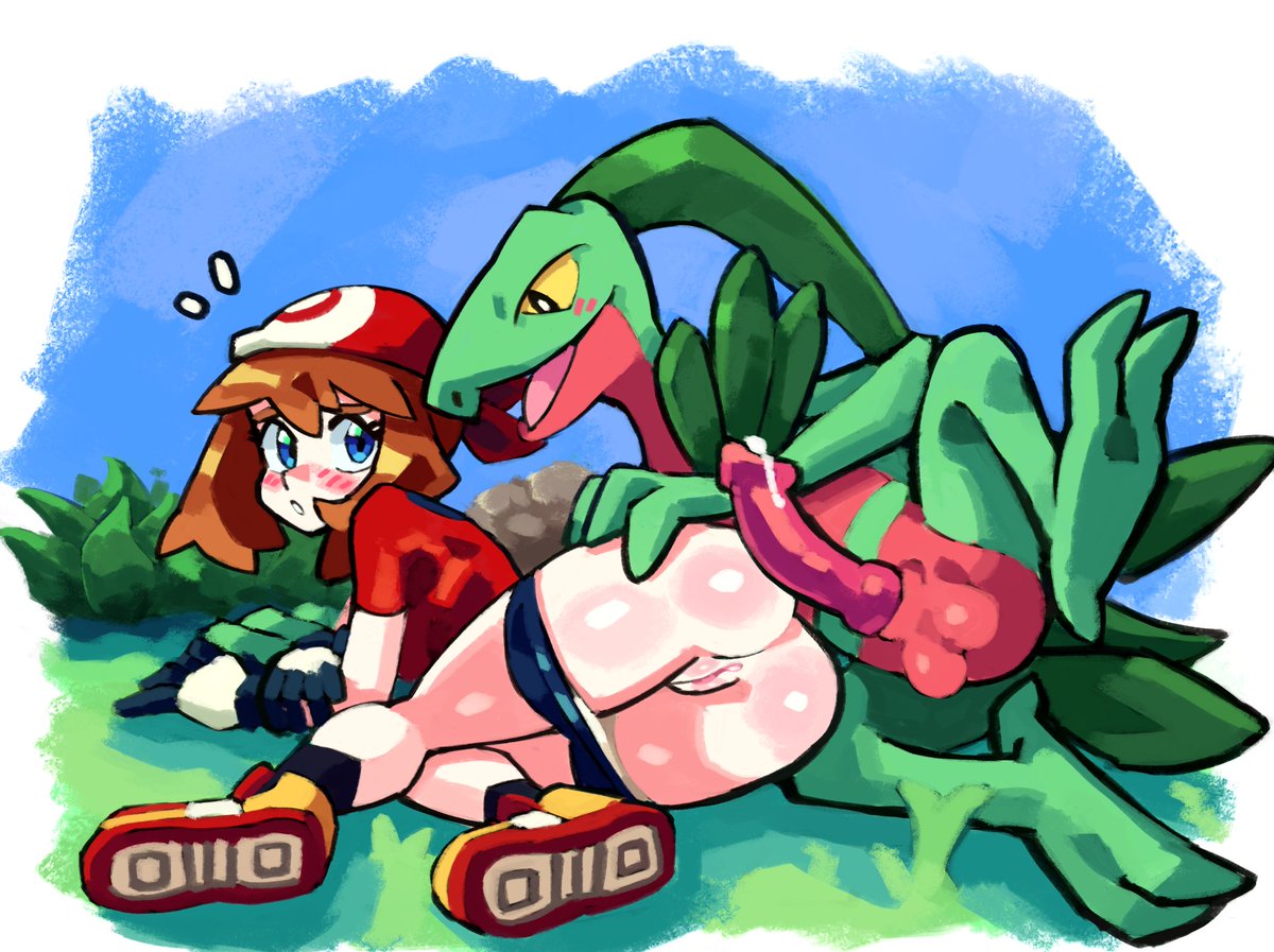 The_Real_Lu_Blu's tweet photo. Grovyle having a taste of May's cute ass https://t.co/MsJEXU4AEK