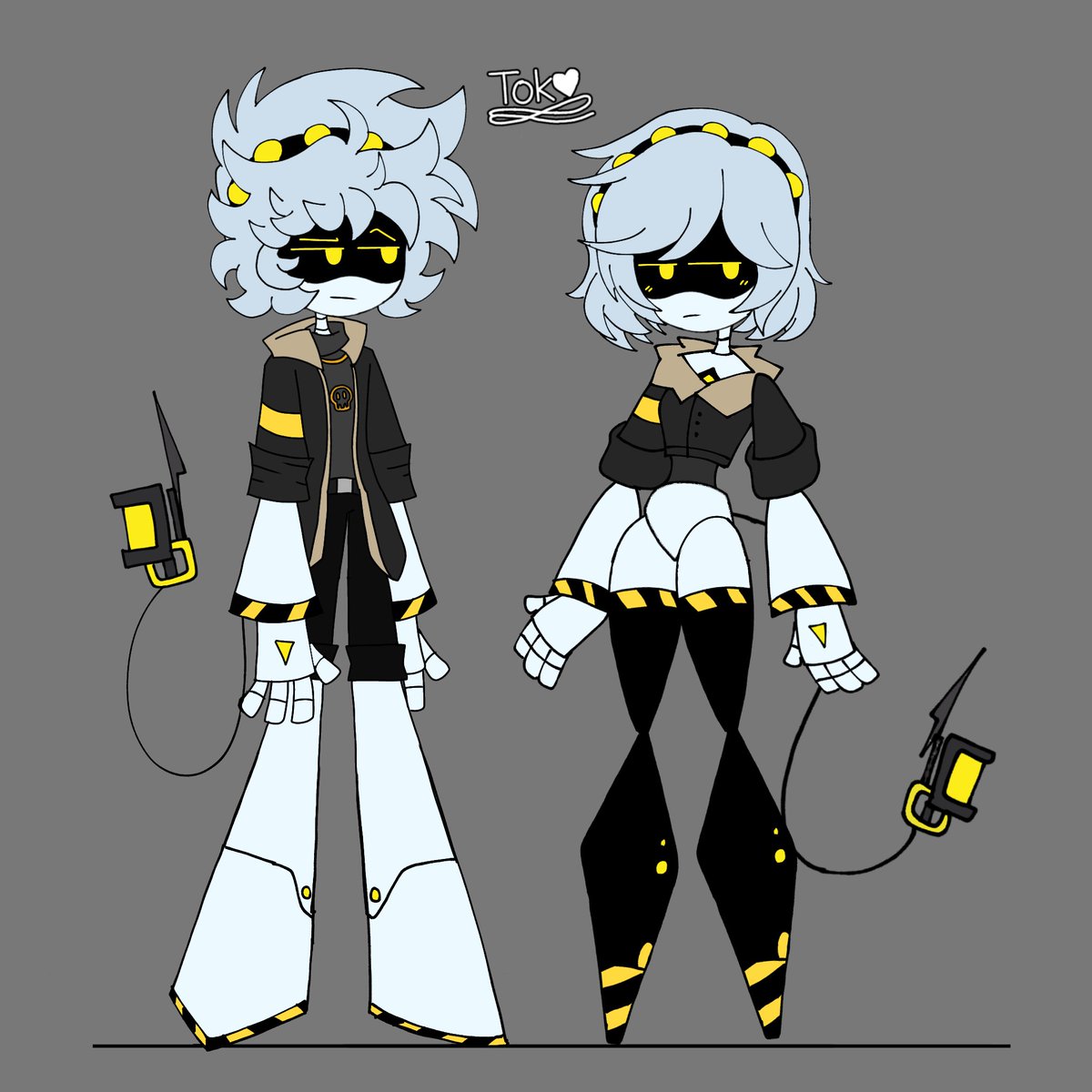 real_tokoclock's tweet photo. For those who want to make fan art or rule (I hope not), here are the official designs of Seb and V from the Murder Drones Absolve universe.

#Veb #VxSeb #SebVee #MurderDroneSeb #MurderDroneV #MurderDronesAbsolve #MD #MurderDrones #SerialDestinationV #SerialDestinationSeb https://t.co/txxxWCXEhR