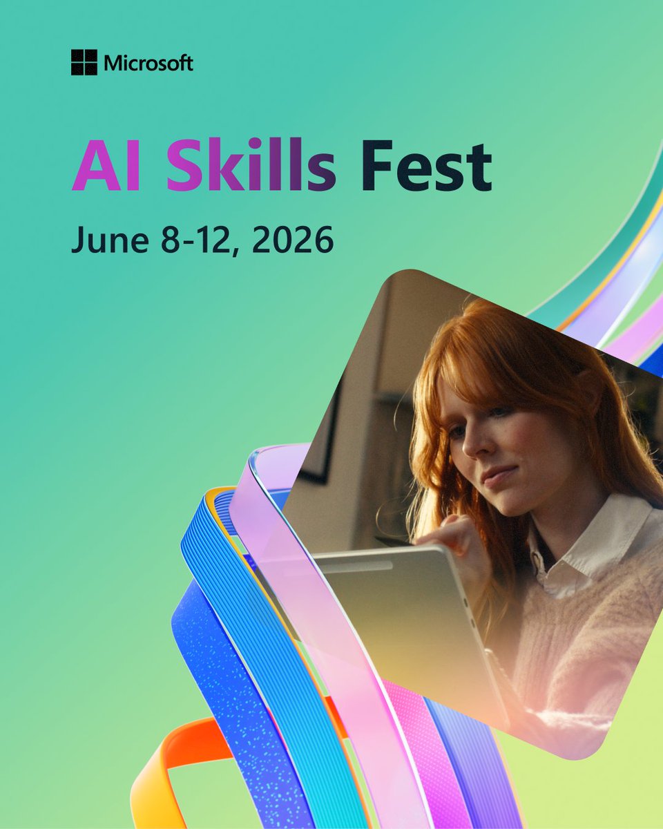 Microsoftbe's tweet photo. Apprendre l'IA ne devrait pas être un parcours du combattant. Développez de réelles compétences grâce à des parcours guidés, des sessions en direct et des contenus à la demande. Décrochez un badge Credly dès que vous terminez un parcours : https://t.co/CmEkpsKxZZ✨
#AISkillsFest https://t.co/c5BTWnYN9j