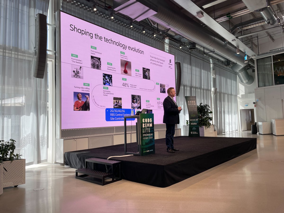 ErlangSolutions's tweet photo. That's a wrap on Code BEAM Lite Stockholm! 🇸🇪

A day of insightful talks, real conversations and a community that never fails to impress. Hosting it at @ericsson's Stockholm offices, as they celebrate 150 years of innovation and as the birthplace of Erlang itself, made it extra memorable. 🌐

A huge thank you to @CodeBEAMio for putting together such a well-crafted event, and to everyone who stopped by to say hello! 👋