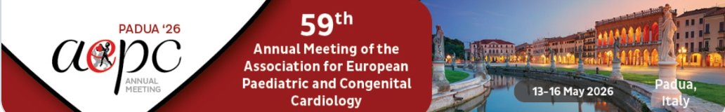IntervCardioCHD's tweet photo. AEPC Padua 2026. 
Our group participated in the AEPC meeting. 
Highlights:
- Premature Babies: PDA, stenting, access
- RVOTs: valves, candidates
- Lymphatic system, interventions, Fontan
- ASD Clousure: sinus venosus, minimally invasive
- PA banding: percutaneusly, Cardiomyopathy https://t.co/6nPogPWPc3