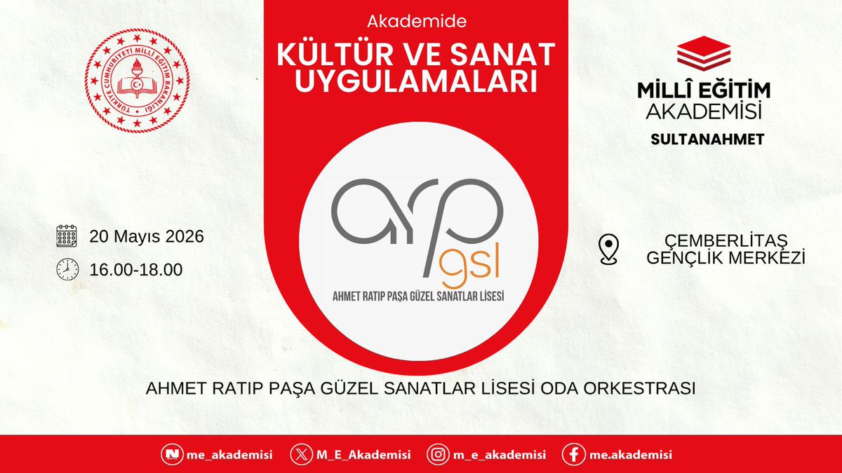 mea_sultanahmet's tweet photo. Ahmet Ratıp Paşa Güzel Sanatlar Lisesi Oda Orkestrası, “Akademide Kültür ve Sanat Uygulamaları” dersi kapsamında gerçekleştirilen etkinlikte öğretmen adaylarımızla buluşuyor.

@tcmeb @Yusuf__Tekin @M_E_Akademisi @afarici https://t.co/bjQWuZDdqt