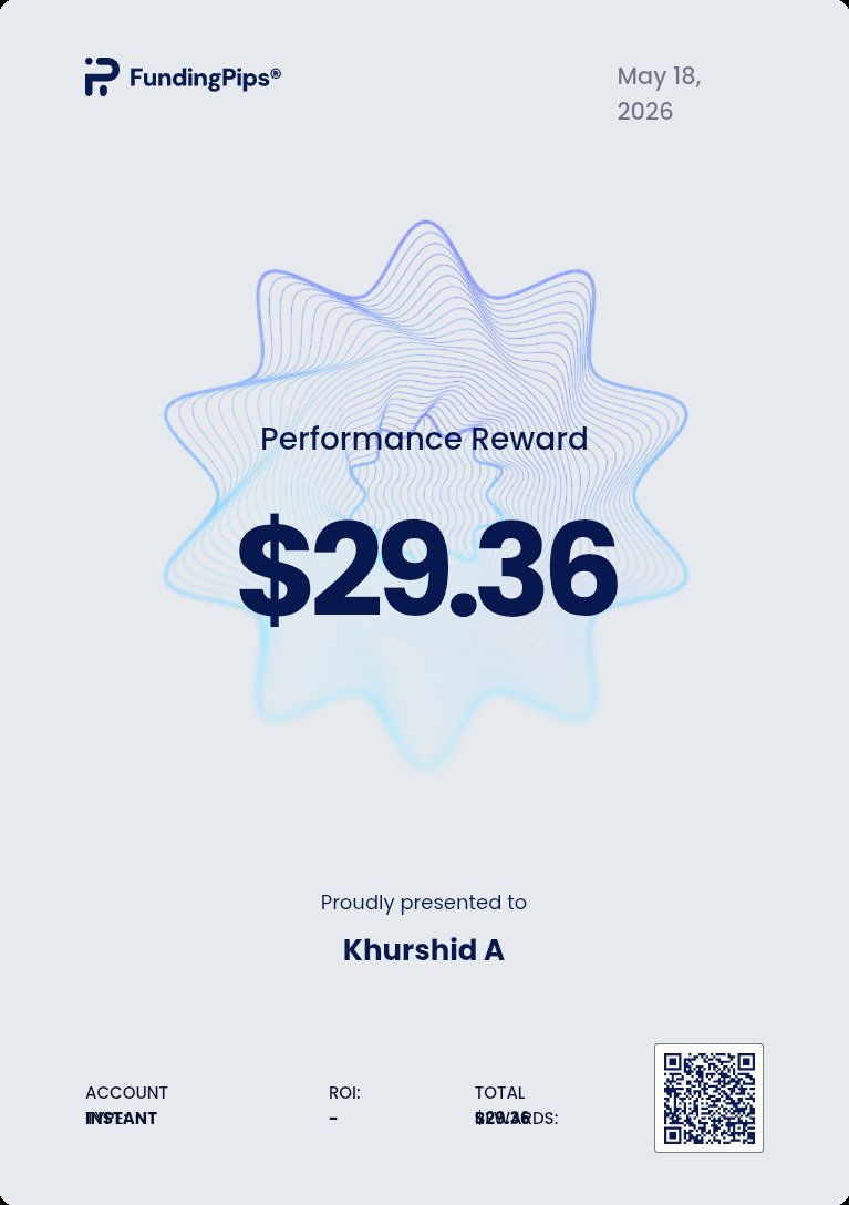 ak42fx's tweet photo. @Khldfx Thanks @Khldfx I just got first payout of my life.
I’ve been trading with FundingPips and they are easily one of the best prop firms out there right now. The evaluation fees are highly affordable, but the real standout feature is their payout processing. They are incredibly fast https://t.co/03N0x1gdnX
