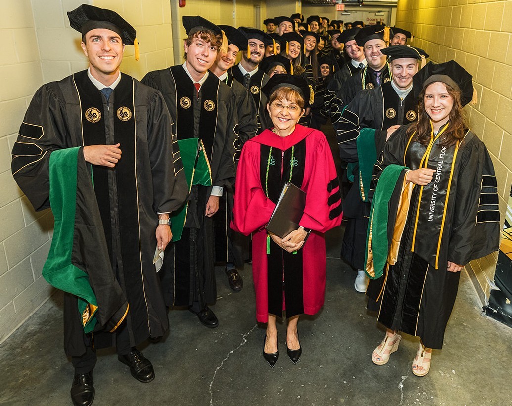 UCFMed's tweet photo. UCF graduated 109 new physicians last week, who will go onto residency training at leading programs in Florida and across the nation.

Members of the Class of 2026 include a physician-scientist who will advance research and patient care and military officers who will care for our nations heroes. Some met the loves of their lives in medical school and will go on to complete their residency training together.

But what they all have in common is that they are now UCF Physician Knights, striving to become what their dean calls one of "The Good Doctors - A UCF Tradition"

Read about our graduating Class of 2026 at https://t.co/1Yf55km8w2.
