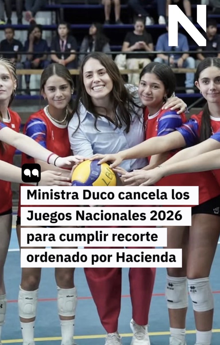 N_PrensaCL's tweet photo. 1/ El Gobierno canceló los Juegos Nacionales y Paranacionales 2026. Natalia Duco eliminó $3.586 millones del presupuesto del Mindep. Más de 3.000 deportistas quedan sin competencia. 👇 https://t.co/yJqvyDcdmH