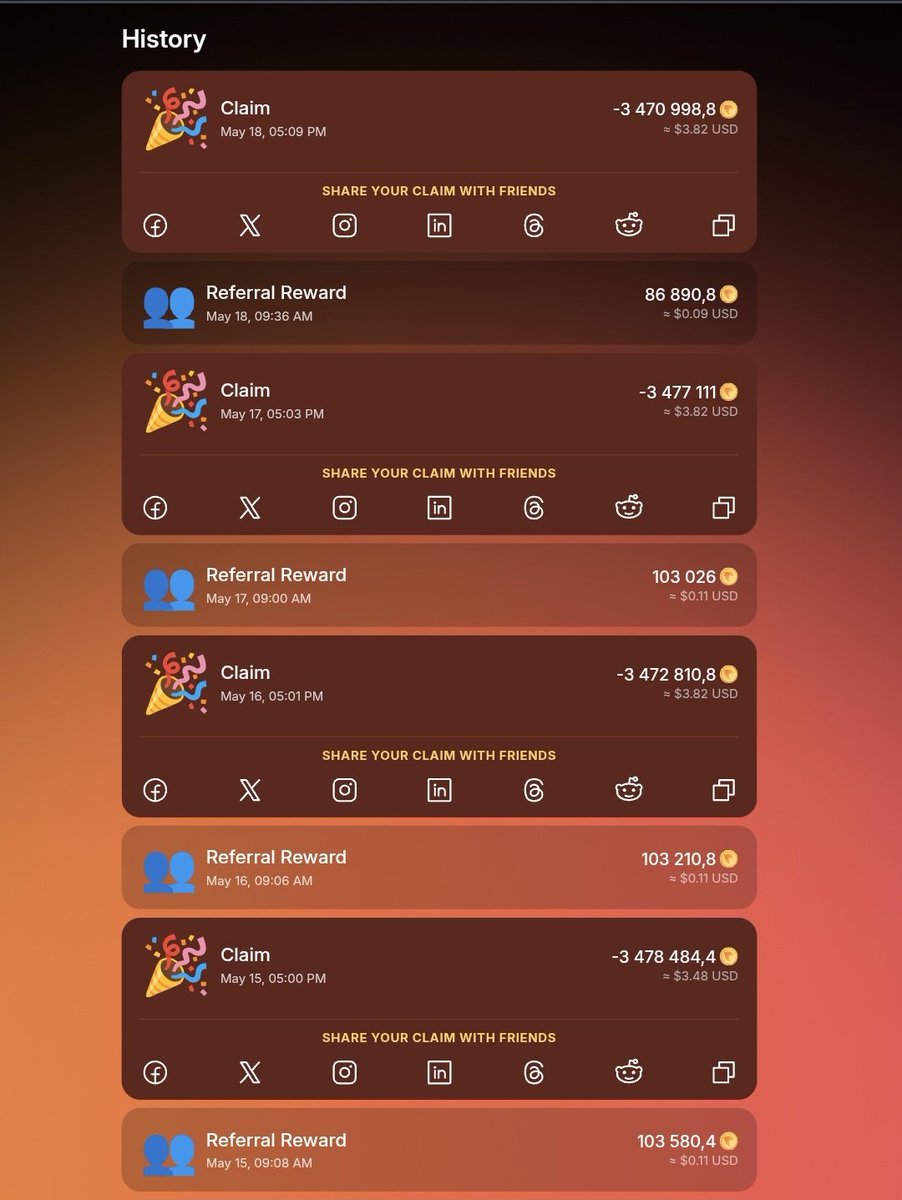 M3owFi's tweet photo. Have you already done your daily claim?

https://t.co/7GsBeQoVxr
#Goldeneagle #Sl8 #sslx https://t.co/1ZLRhx9Cf9