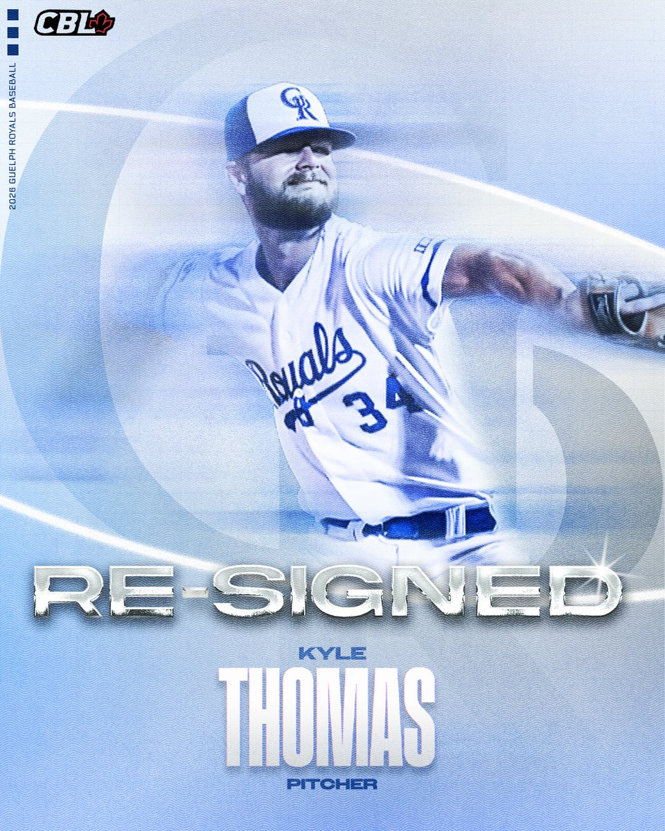 GuelphRoyals's tweet photo. KT back in Guelph 🫡

The Royals are excited to announce the re-signing of Kyle Thomas! 

Press release ⬇️ 

https://t.co/FIzsUlBKKJ

#TakeTheCrown https://t.co/Dx2OxHL4k4