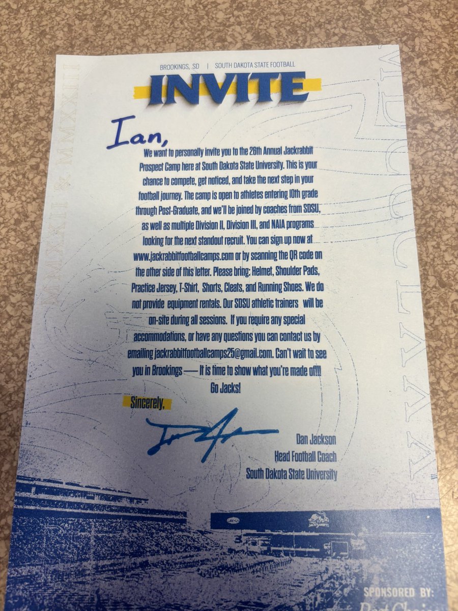 iangvoyles74's tweet photo. Thank you @CoachDtjackson for the camp invite! I’m excited to compete! https://t.co/N03fRPQDDj