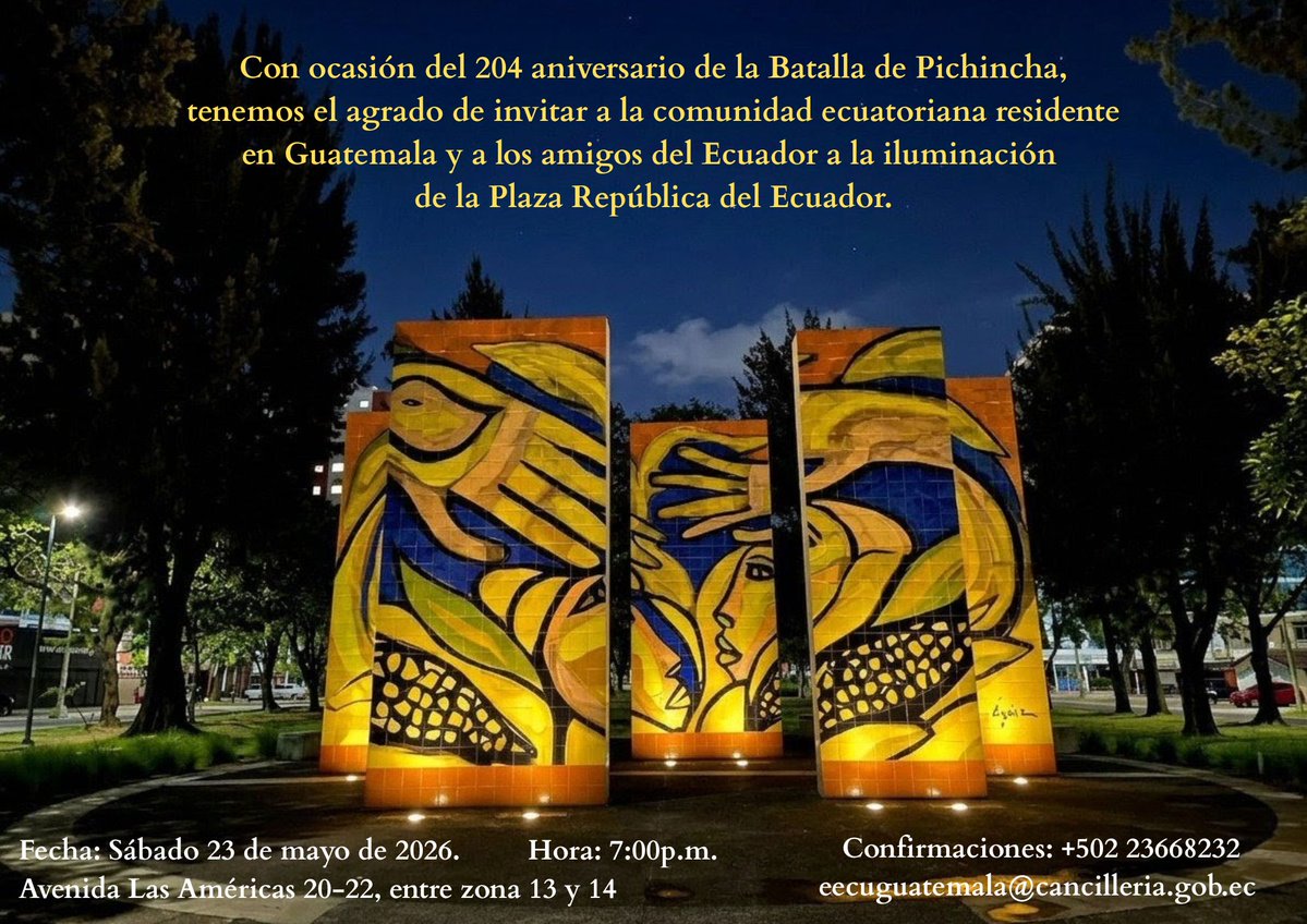 Embajada del Ecuador en Guatemala tweet media