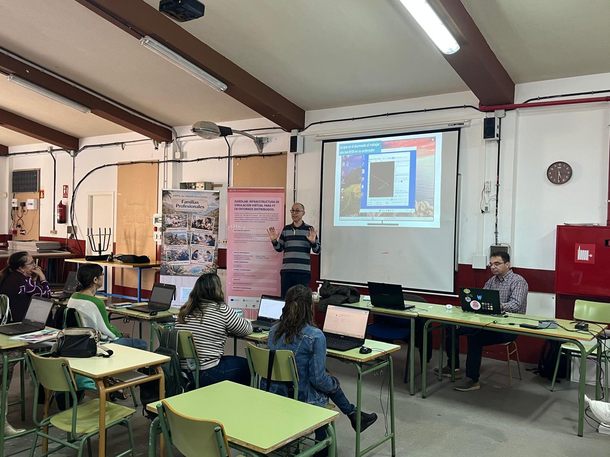 ieselrincon's tweet photo. 🌐🗄️ Finaliza la fase formativa del proyecto IsardLab en el CIFP San Sebastián de La Gomera, con sesiones para alumnado y profesorado y la colaboración de alumnado de 2.º ASIR del IES El Rincón.
Ahora comienza la fase de uso y trabajo colaborativo entre centros. 🚀

#InnovaFPCan https://t.co/euSnco7gcK