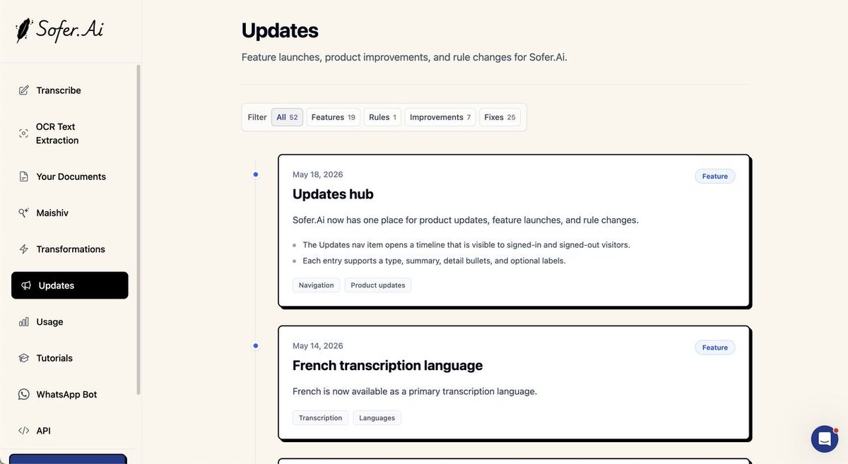 Sofer_Ai's tweet photo. Update: Updates

You can now track all https://t.co/5vx6VSQPxN updates in one place: new features, fixes, improvements, and rule changes.

Check it out here: https://t.co/PhlGYzZ1VV https://t.co/ziNGlGrwHP
