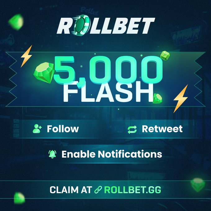 rollbetgg's tweet photo. ⚡️ 5,000 Gems / $15.00 Giveaway                

❖ Follow @rollbetgg
❖ Like + Retweet         
❖ Enable Notifications (reply with proof)                

🍀2 Hours until a winner is chosen, best of luck! https://t.co/KNgox5lyvV
