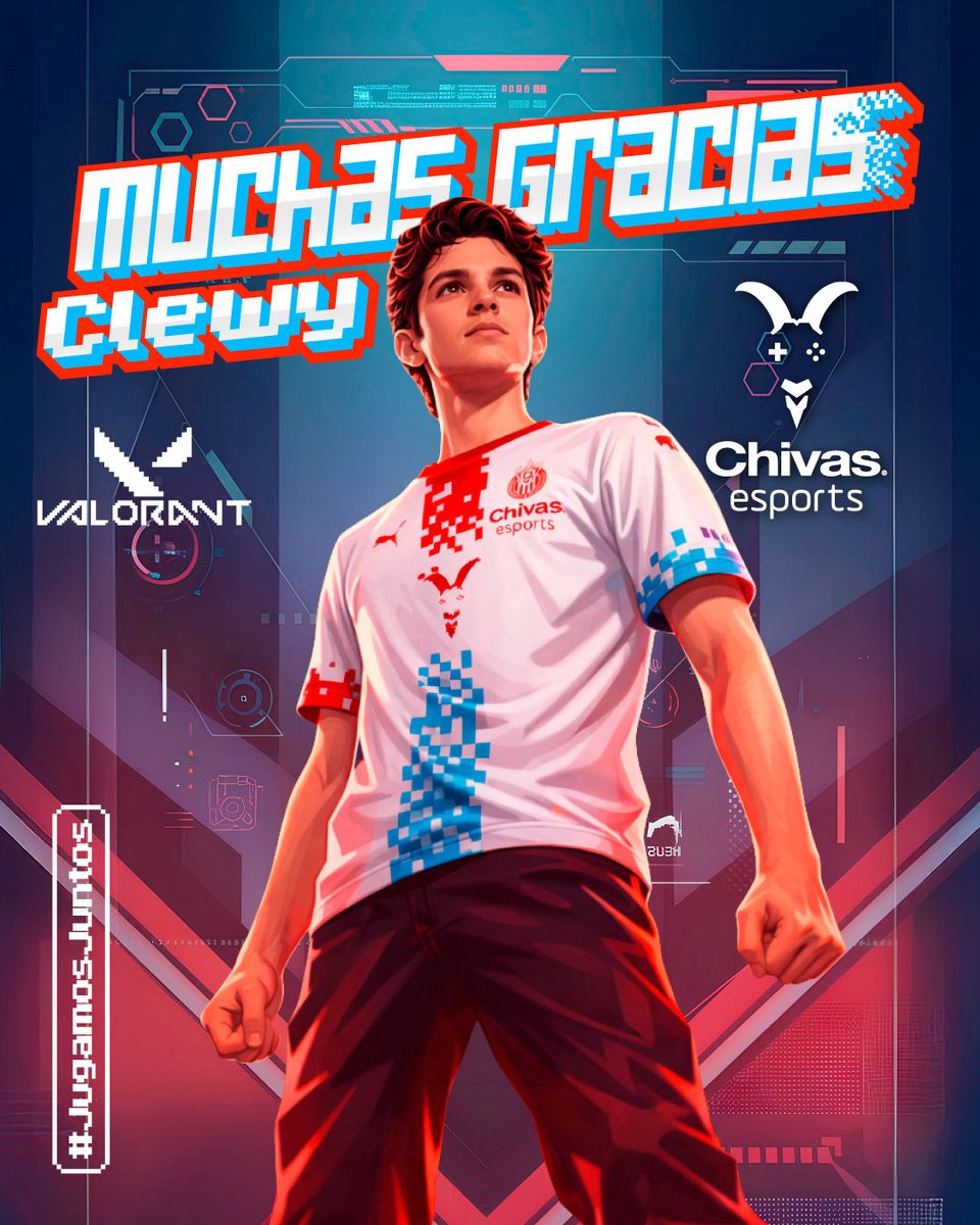 esportsChivas's tweet photo. Te deseamos el mayor de los éxitos @Clewyfps 🇫🇷

Hoy nos toca despedir a alguien que dejó huella dentro y fuera del servidor. Gracias por cada momento, por tu entrega y por defender estos colores. 🎮🇦🇹

Está siempre será tu casa. 👊🇫🇷

#JugamosJuntos https://t.co/RnHonpFZ85