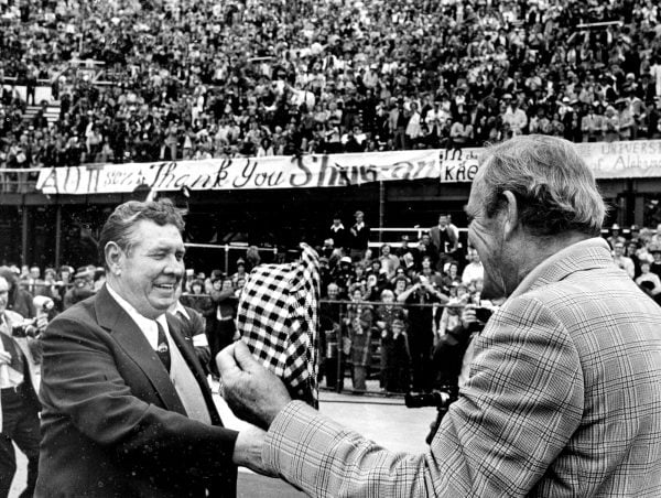 ShugPics's tweet photo. You can never tell when a break is coming your way. That's why you've got to go all out on every play.  
- Ralph Shug Jordan  
#Auburn #ShugJordanQuotes #WDE https://t.co/CBvqEUBVeE