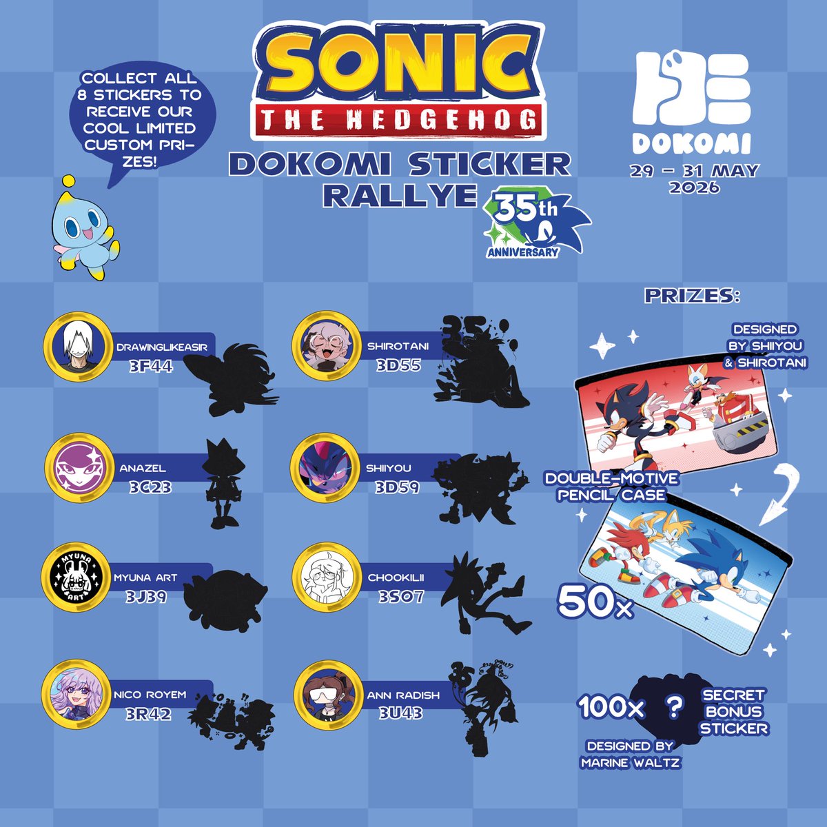 ShirotaniArt's tweet photo. and part 3 including the Sonic sticker rallye I‘m holding there! https://t.co/x9B0YPdCL3