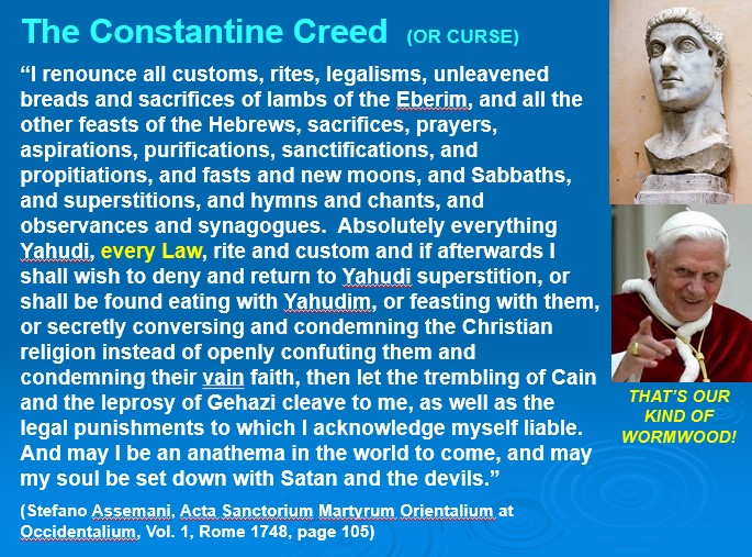 TorahInstitute's tweet photo. @ChristIsComing5 Even demons believe; but they do not obey. 
It's the obedience part that Constantine managed to eliminate through his creed. We are the servant of the one we obey, not the one we believe in. 
#Constantine_Creed https://t.co/ERxKrNlFie