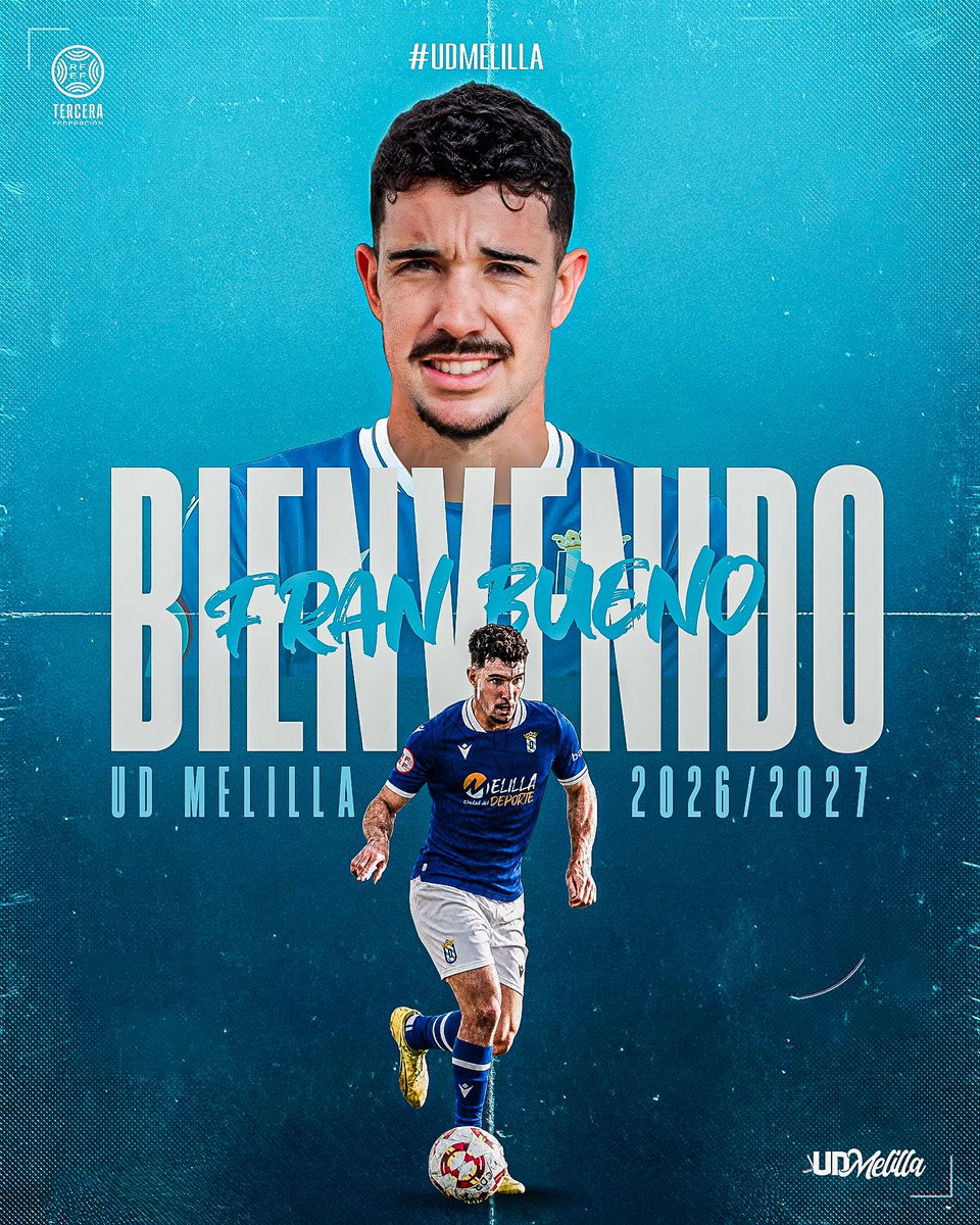 UDMelilla's tweet photo. 🔵 𝐂𝐎𝐌𝐔𝐍𝐈𝐂𝐀𝐃𝐎 𝐎𝐅𝐈𝐂𝐈𝐀𝐋

Fran Bueno (@7franbueno) vuelve a la Unión Deportiva Melilla.

¡Bienvenido de nuevo a casa! 💙🙌🏻

ℹ️ https://t.co/RHQdLM66pv https://t.co/SVcqLVoDXV