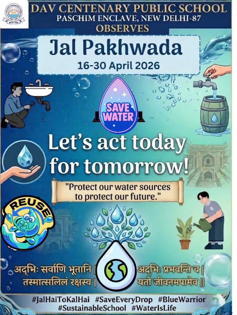 DavpeSchool's tweet photo. Under guidance of principal Ms Sonia Malik, Interact Club Ray of Hope with Eco Club observed JAL PAKHWADA APRIL 2026 (WATER CONSERVATION FORTNIGHT) from16April to30April 2026 with enthusiasm &amp; dedication. @Rotary3011 @RIDistrict3011 @3011interact @NEP2020 @SDG2030 @peopleofaction https://t.co/tdS6pQXwRQ