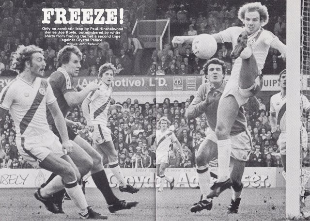 Theleaguemag's tweet photo. Paul Hinshelwood of Crystal Palace clears off the line against Bristol City https://t.co/zvC3VuZ9Z7
