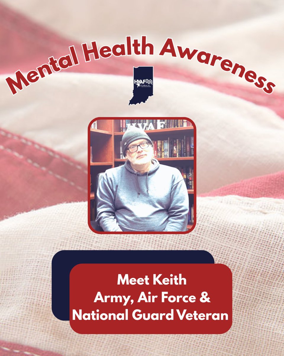HVAFofIndiana's tweet photo. As this Mental Health Awareness Month continues, we want to introduce you to Keith, a veteran who found hope and healing. 🕊️Becaue of YOU, Keith was able to access the resources he needed to overcome his struggles and find stability! 💪

👉https://t.co/dYvy9r5LTg

#HVAF https://t.co/RZyIS49NcO