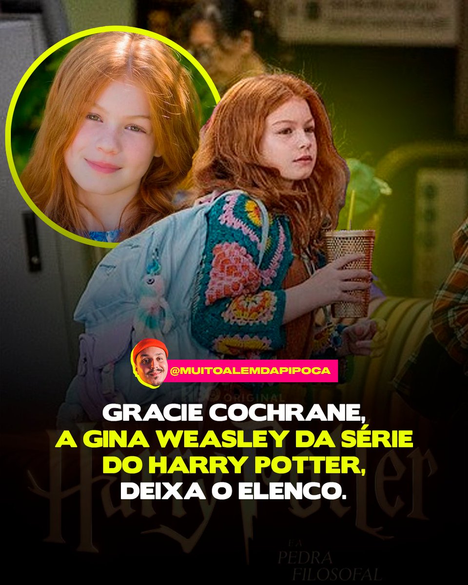 david__moraes's tweet photo. NÃO VEM MAIS! A atriz Gracie Cochrane, que interpretou a personagem Gina Weasley na primeira e ainda não lançada temporada da série do Harry Potter, comunicou que não retornará para as próximas temporadas. https://t.co/aTzhJPARYC
