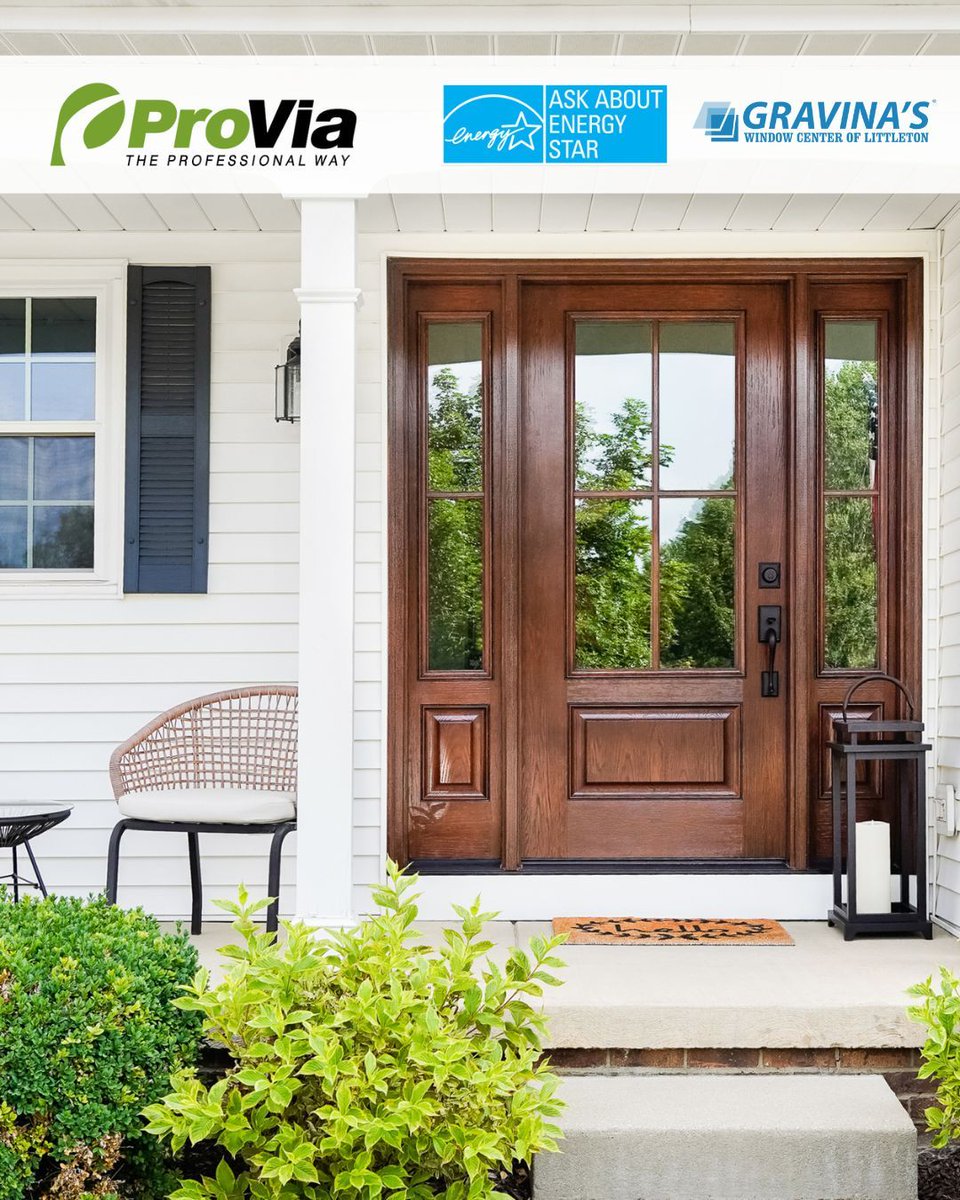 GWCLwindows's tweet photo. @ProVia doors are not just entryways; they are gateways to energy savings and enhanced home comfort.

Contact Gravina’s Window Center of Littleton® today!

#GravinasWindowCenterOfLittleton #ProviaDoors #EntryDoors #ColoradoHomes #DenverHomeImprovement https://t.co/trS2S0Dgd3