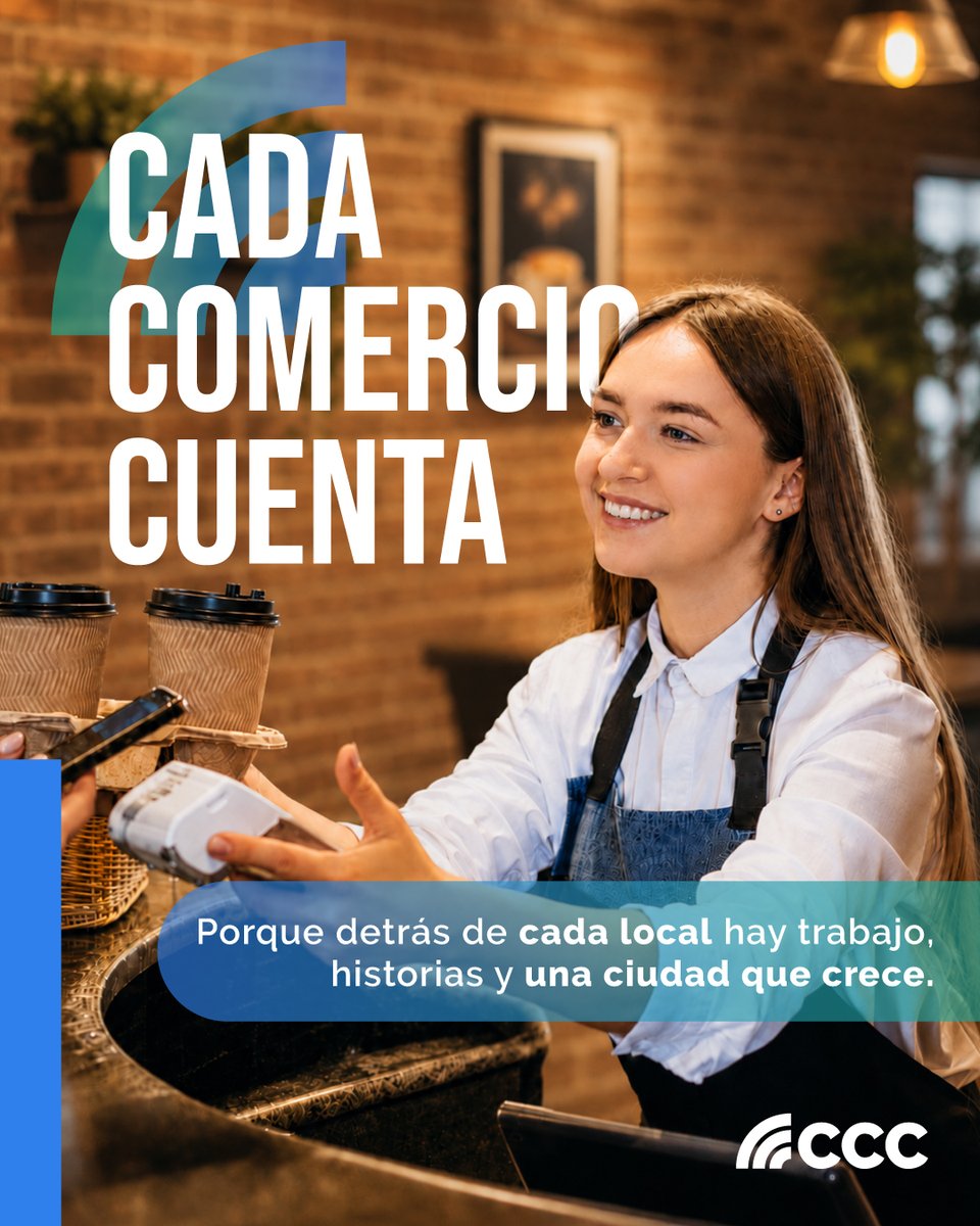 Camcomcba's tweet photo. Cada comercio cuenta.

Porque detrás de cada persiana que se levanta hay esfuerzo, historias y personas que todos los días hacen crecer a Córdoba.

Cada local representa trabajo, compromiso y el vínculo cotidiano con miles de clientes que forman parte de la vida de la ciudad. https://t.co/o3TUye08LN