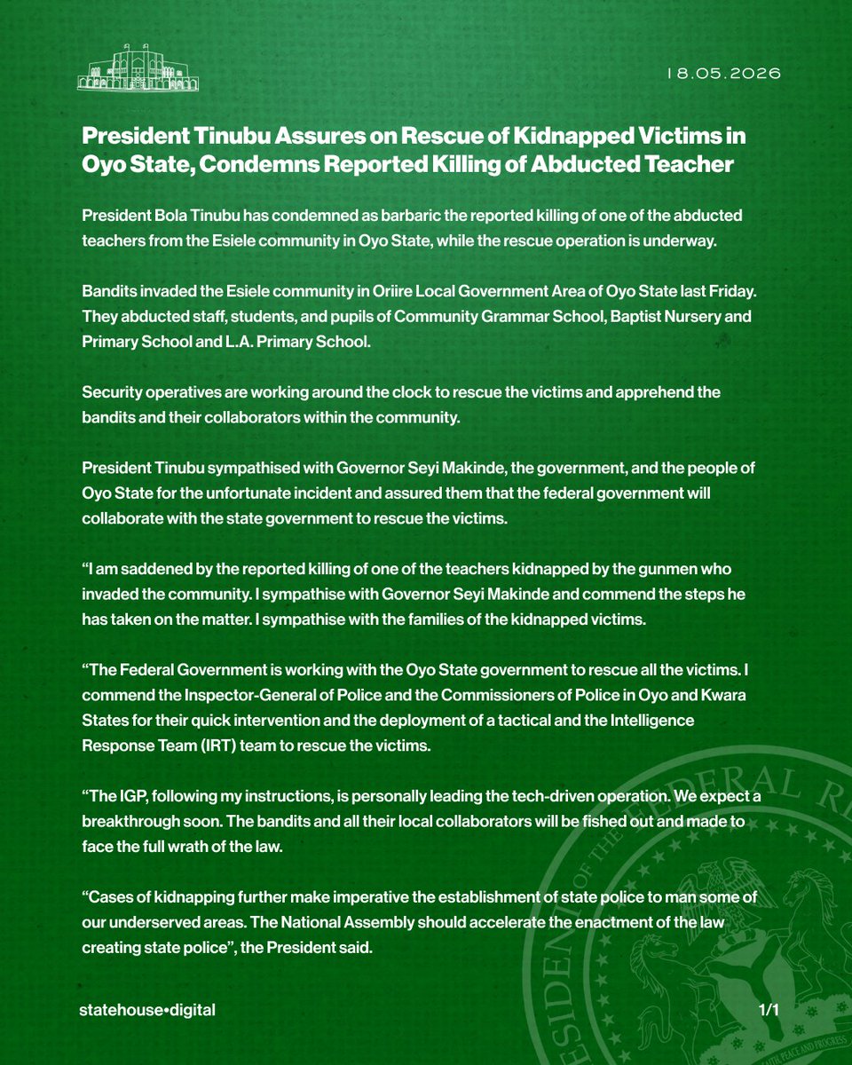 Presidency Nigeria tweet media