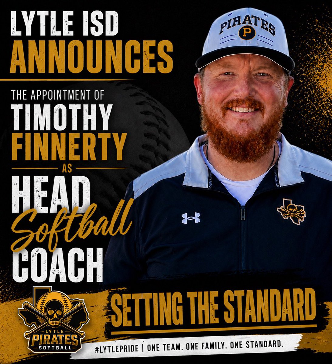 CoachFinnerty's tweet photo. I am extremely excited and grateful for the opportunity to accept the Head Softball position at Lytle ISD.

This program will be centered around a T.E.A.M. First culture — a culture where we prepare with purpose, compete with toughness, hold each other accountable, and understand that every player, every role, and every moment matters.

Our standard will be built on the 1-0 mentality: focusing on what is right in front of us, attacking each day with purpose, and earning progress one rep, one practice, and one game at a time.

I am thankful for the opportunity to lead, serve, and grow with our student-athletes, families, school, and community.

Let’s get to work.

#TEAMFirst #1-0 #LytleSoftball #GoPirates