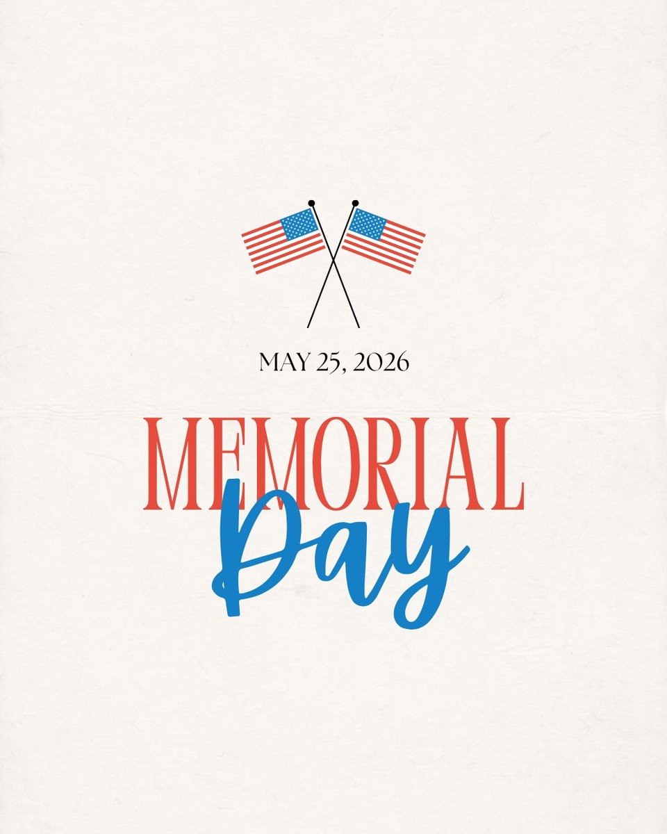 TurfTownProp's tweet photo. Happy Memorial Day! Our office will be closed Monday 5/25 in remembrance of our heroes.
#MemorialDay #turftownproperties https://t.co/QDPrWp2CLE
