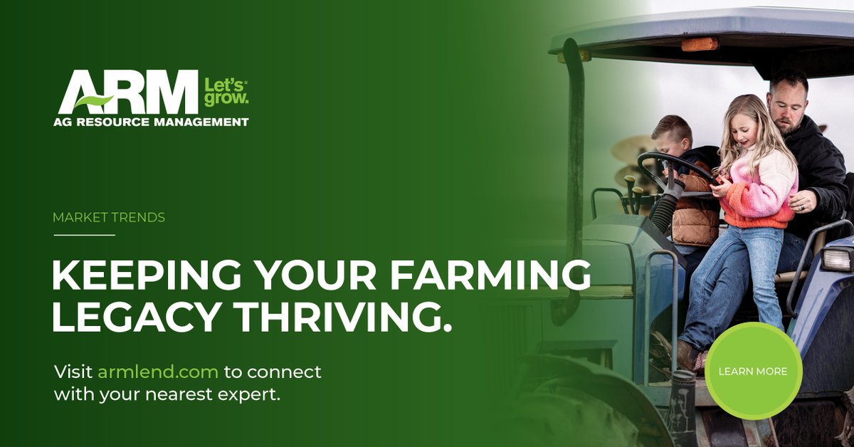 ag_resource's tweet photo. Protecting generational farms starts with smart financing decisions. ARM's crop-based lending helps your assets remain protected, enabling you to farm year after year and secure your farm's future. Get started at https://t.co/PlHa5y8VjH. #Plant26 #Plant2026 https://t.co/IjFVdBWWBL