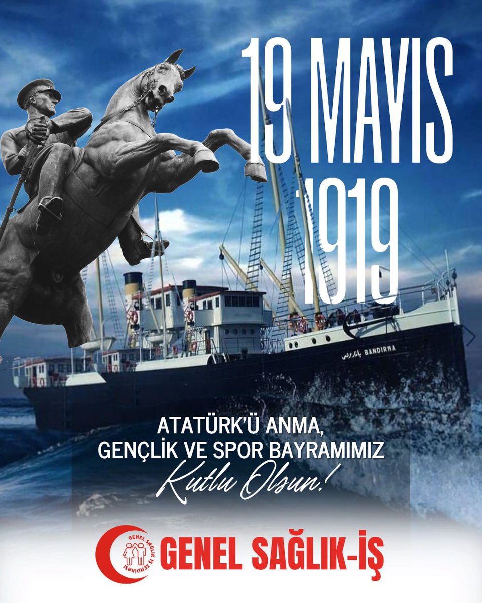 genelsaglikis's tweet photo. 19 Mayıs, emperyalizmin dayattığı manda ve himayeye karşı kararlılıkla “hayır” denildiği; ulusal bağımsızlık iradesinin tarih sahnesine çıktığı gündür. Mustafa Kemal Atatürk’ün Samsun’a çıkarak başlattığı bu yürüyüş, yalnızca işgale karşı bir direniş değil, aynı zamanda özgür ve bağımsız bir ülkenin kuruluşunun ilk adımıdır.

Bu tarih, kurtuluşun meşalesinin yakıldığı; halkın kendi kaderini eline aldığı ve bağımsızlıktan asla vazgeçmeyeceğini tüm dünyaya ilan ettiği bir dönüm noktasıdır. Atatürk’ün “doğum günüm” dediği 19 Mayıs, aynı zamanda en büyük eseri olan Türkiye Cumhuriyeti’ni emanet ettiği gençliğe bayram olarak armağan ettiği anlamlı bir gündür.
Genel Sağlık-İş olarak; Türkiye Cumhuriyeti’ne, onun bağımsızlığına, Atatürk ilke ve devrimlerine sahip çıkmayı tarihsel bir sorumluluk olarak görüyoruz. Bu bilinçle, 19 Mayıs Atatürk’ü Anma, Gençlik ve Spor Bayramı’nı kutluyor; başta Mustafa Kemal Atatürk olmak üzere Ulusal Kurtuluş Mücadelesinin tüm kahramanlarını saygı, minnet ve özlemle anıyoruz.
#19Mayıs #19Mayıs1919