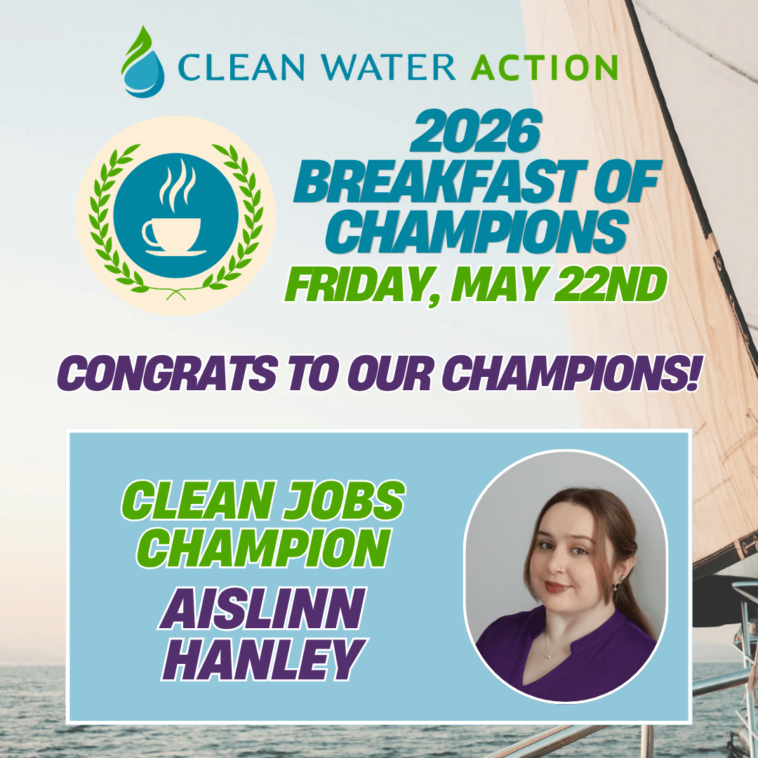 cleanwater_ri's tweet photo. Congrats to Aislinn Hanley, Clean Water Action's 2026 Clean Jobs Champion! Aislinn, the Program Director at @climatejobsri is a leader standing up for RI's clean energy future. Labor and environmental groups working together are bringing family-sustainng careers to our state! https://t.co/NljVh4e1fq