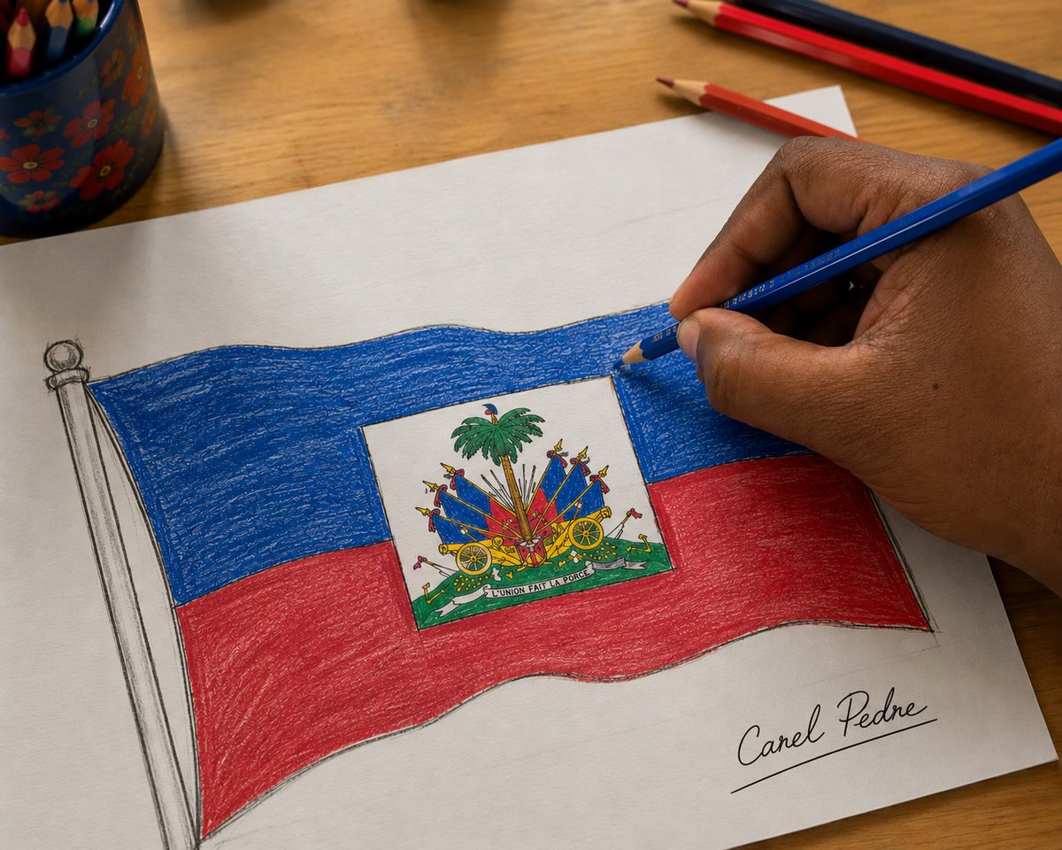 carelpedre's tweet photo. 🇭🇹 Drapo nou se plis pase de koulè nou wè yo. Se memwa, rezistans, fyète, kilti ak idantite yon pèp ki toujou jwenn fòs pou fè fas ak gwo defi.

Jodi a, n ap selebre pa sèlman yon drapo, men istwa nou, rasin nou, mizik nou, lang nou ak tout sa ki fè nou Ayisyen.

Kèlkeswa kote nou ye nan mond lan, kè nou toujou pote yon moso Ayiti ladan l.

Bòn Fèt Drapo pou tout Ayisyen atravè lemond