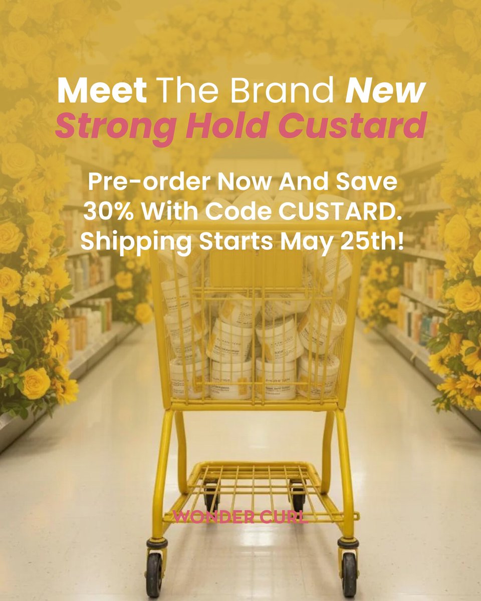 wondercurl's tweet photo. Only 7 days until the new Strong Hold Custard starts shipping. But you can pre-order it today! Just this one product has given me several days of definition and my hair wasn't dry or flaking. You know these strong hold gels can do that to you. https://t.co/HXoMHgxvPE https://t.co/wAosOzthZ7