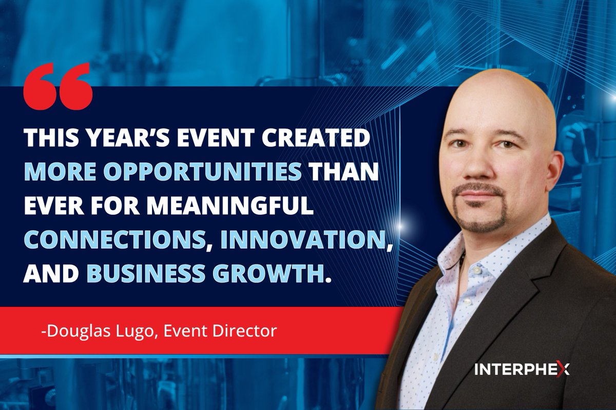 INTERPHEX's tweet photo. The debut of COEX brought a new layer of connection to #INTERPHEX2026 — creating dedicated space for contract manufacturing &amp; outsourcing professionals to meet, network, &amp; build partnerships across the industry.

🔊 Douglas Lugo, Event Director, reflects on this year’s momentum. https://t.co/tPxFjmxYKv