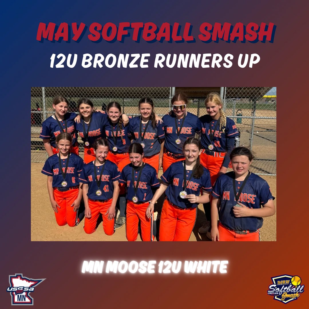 MNUSSSAFP's tweet photo. Congrats to our May Softball Smash 12U Bronze Top Finishers‼️

#playusssa #usssafastpitch https://t.co/yte0OLx2AZ