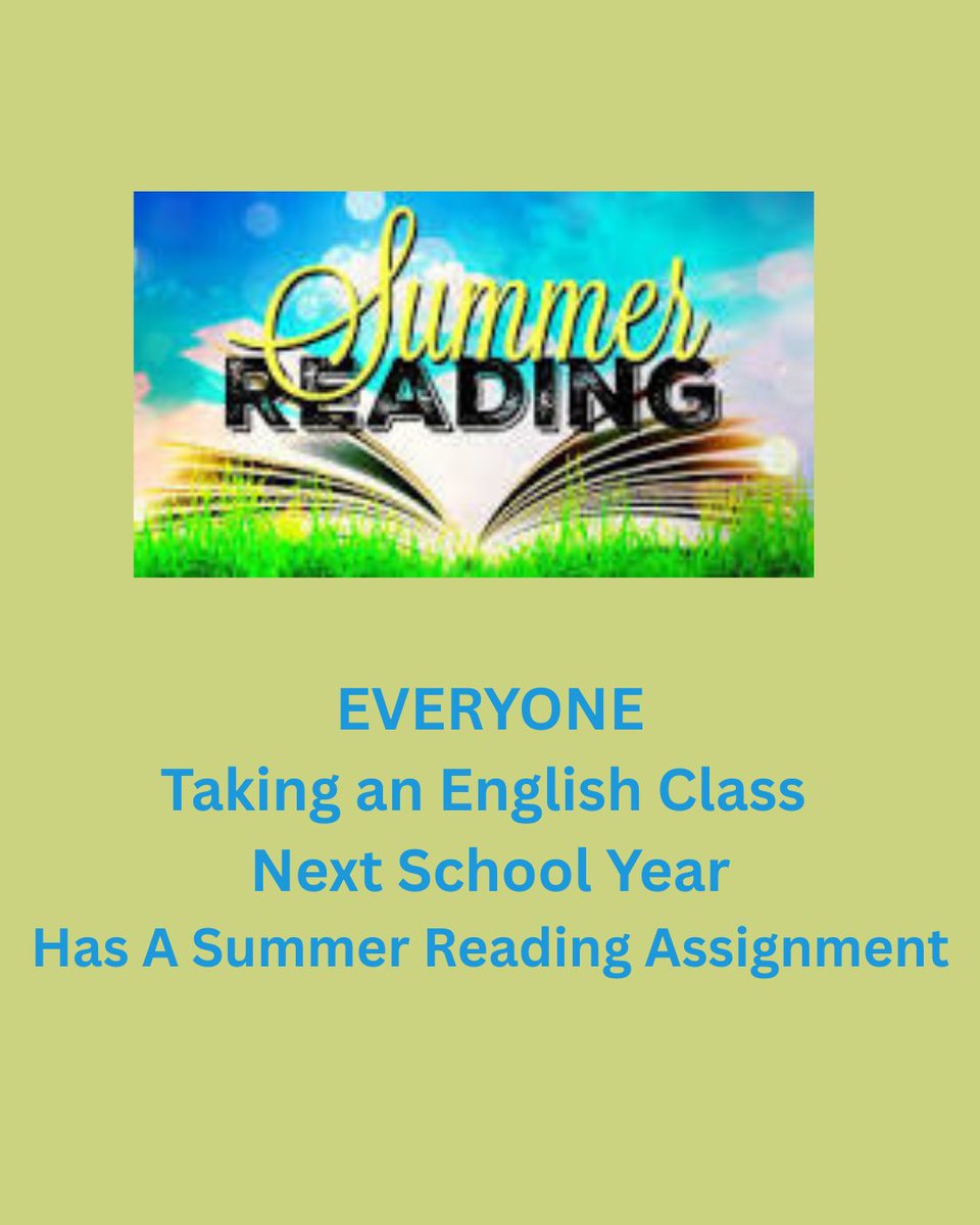 DreherBlueDevil's tweet photo. EVERYONE taking an English class next school year has a summer reading assignment.  Find yours here: https://t.co/lRnheN9K6z https://t.co/DJAbwEua10