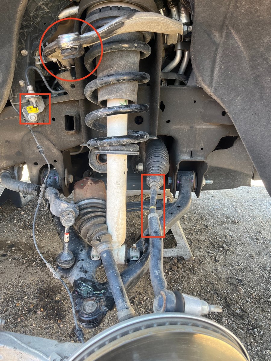 HandsOnAutoTech's tweet photo. Having your suspension checked yearly by a shop that knows how to properly inspect can be critical! This Chevrolet truck had a catastrophic Ball Joint failure when the ball from the upper joint broke out of the socket.  Luckily everyone involved made it out safely. This could have been much worse. Please make sure you get a proper inspection at least once a year from a shop that knows how to properly look for safety concerns.