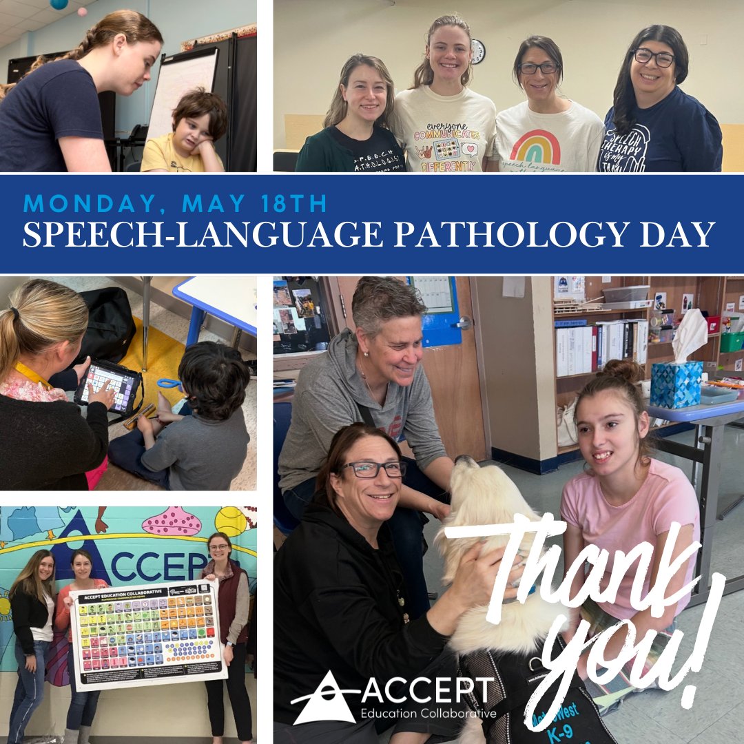 ACCEPTeducation's tweet photo. Giving a huge shout-out to our wonderful Speech-Language Pathology team! We are so incredibly lucky to have such a talented group helping our students find their voices, build confidence, and navigate the world around them. https://t.co/q0zTZvBMuP
