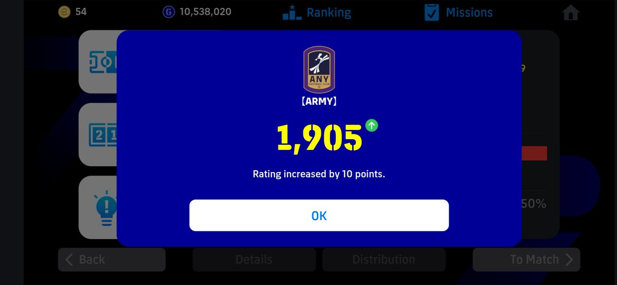 Adetolugbo's tweet photo. Highest I've ever gotten to in Ai division 
#eFootball @play_eFootball https://t.co/qm3smTALbW