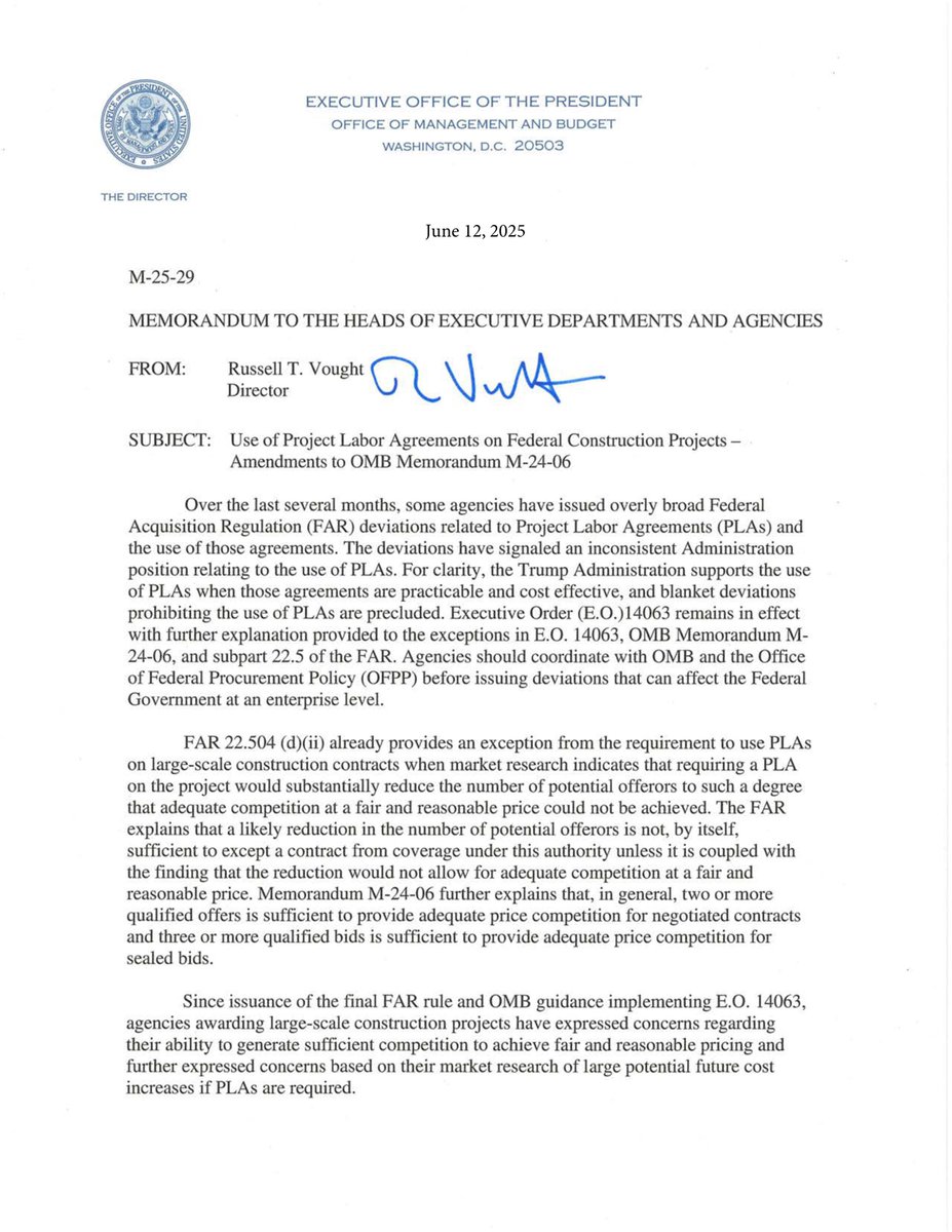CharlieKin79060's tweet photo. @Sonderling47 @USDOL @EDSecMcMahon @usedgov Keith, It might be time to respond to some of the posts on X. Otherwise, whats the point of posting?
What's the plan for fair hiring?  Are you and Russell Vought removing language from FAR regulations and to rescind Biden's Marxist Executive Order 14063? (mandatory union PLAs) https://t.co/mOm8VXdqzO
